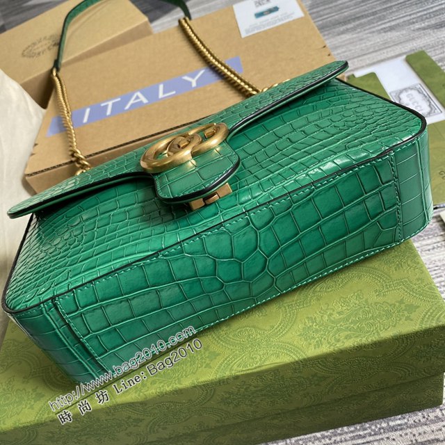 Gucci新款全皮女包 古馳Marmont系列小號鏈條肩背包 Gucci經典款斜挎女包 443497  ydg3207